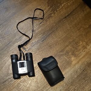 Pentax Black and Silver Binoculars with Case